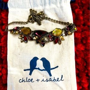 Chloe and Isabel Bouquet Rouge Rich Jewel Tone Vintage Look Necklace